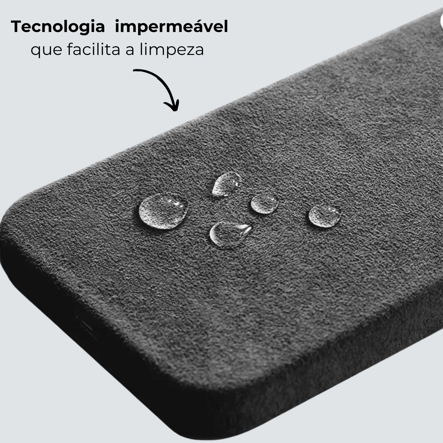 Case iPhone Alcantara - Cinza Espacial