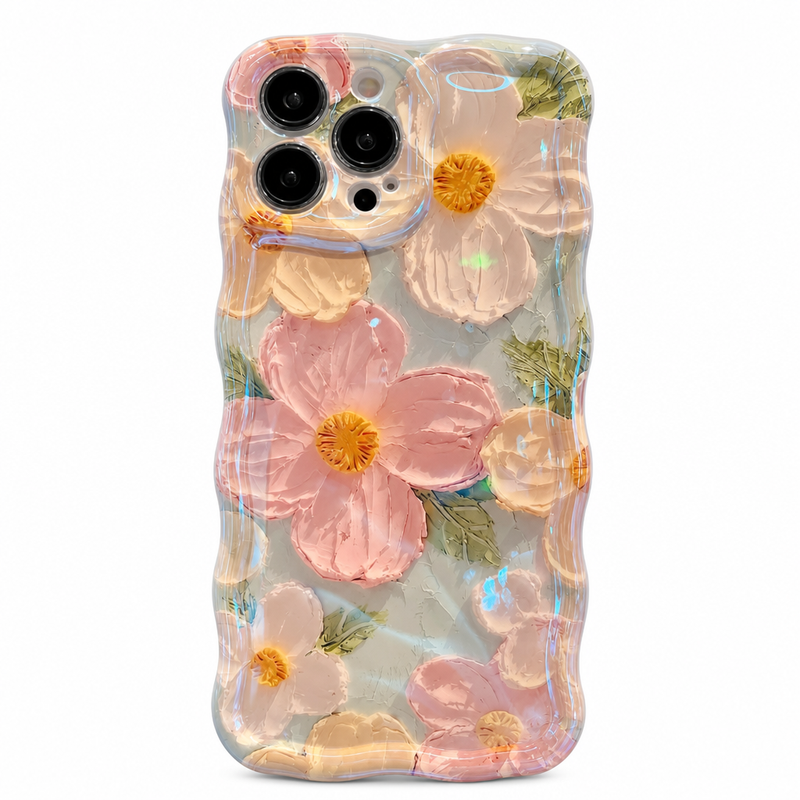 Case iPhone Retro Pintura a Óleo Floral