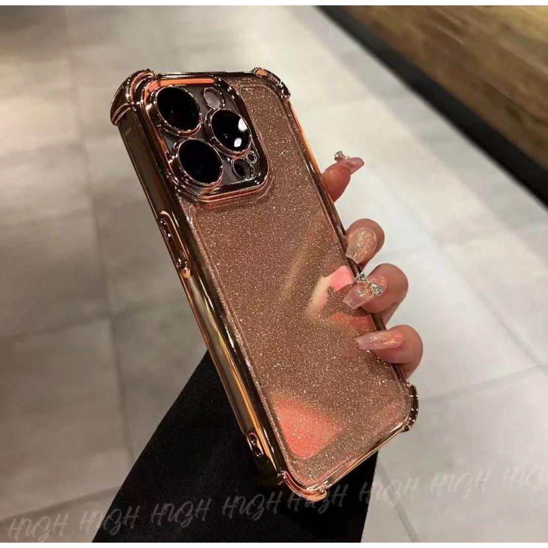 Case iPhone Brilho Proteção de Câmera e Cantos