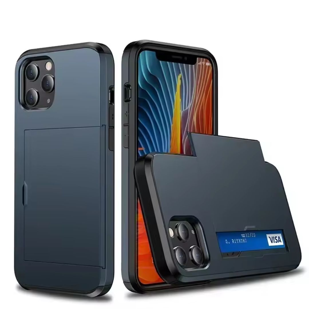 Case iPhone Resistente com Porta-Cartão