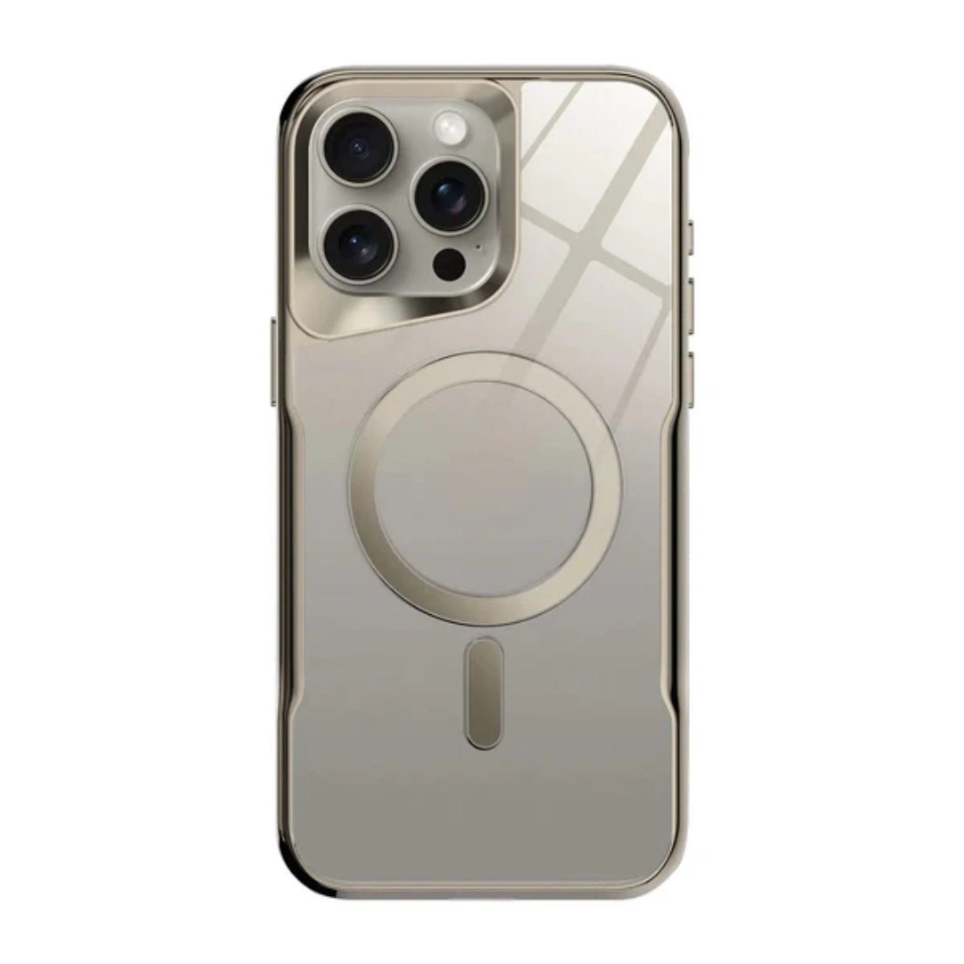 Case iPhone Magnética Transparente com Proteção Reforçada