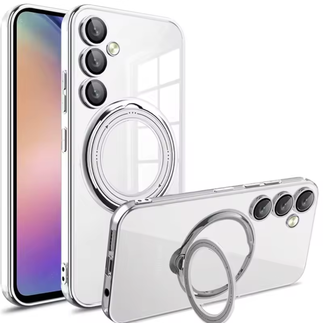 Case Samsung Transparente HD Suporte Dobrável Magnético (Linha A)