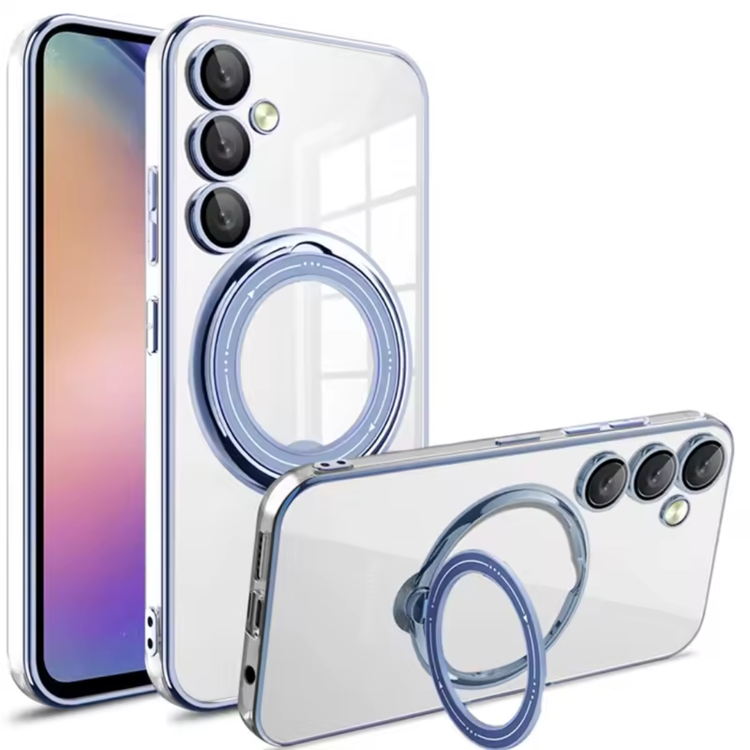 Case Samsung Transparente HD Suporte Dobrável Magnético (Linha A)