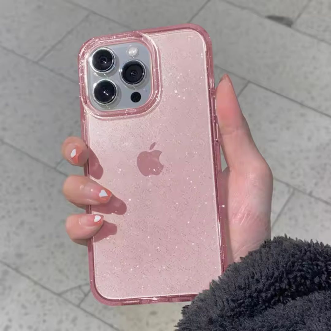 Case iPhone Transparente com Glitter