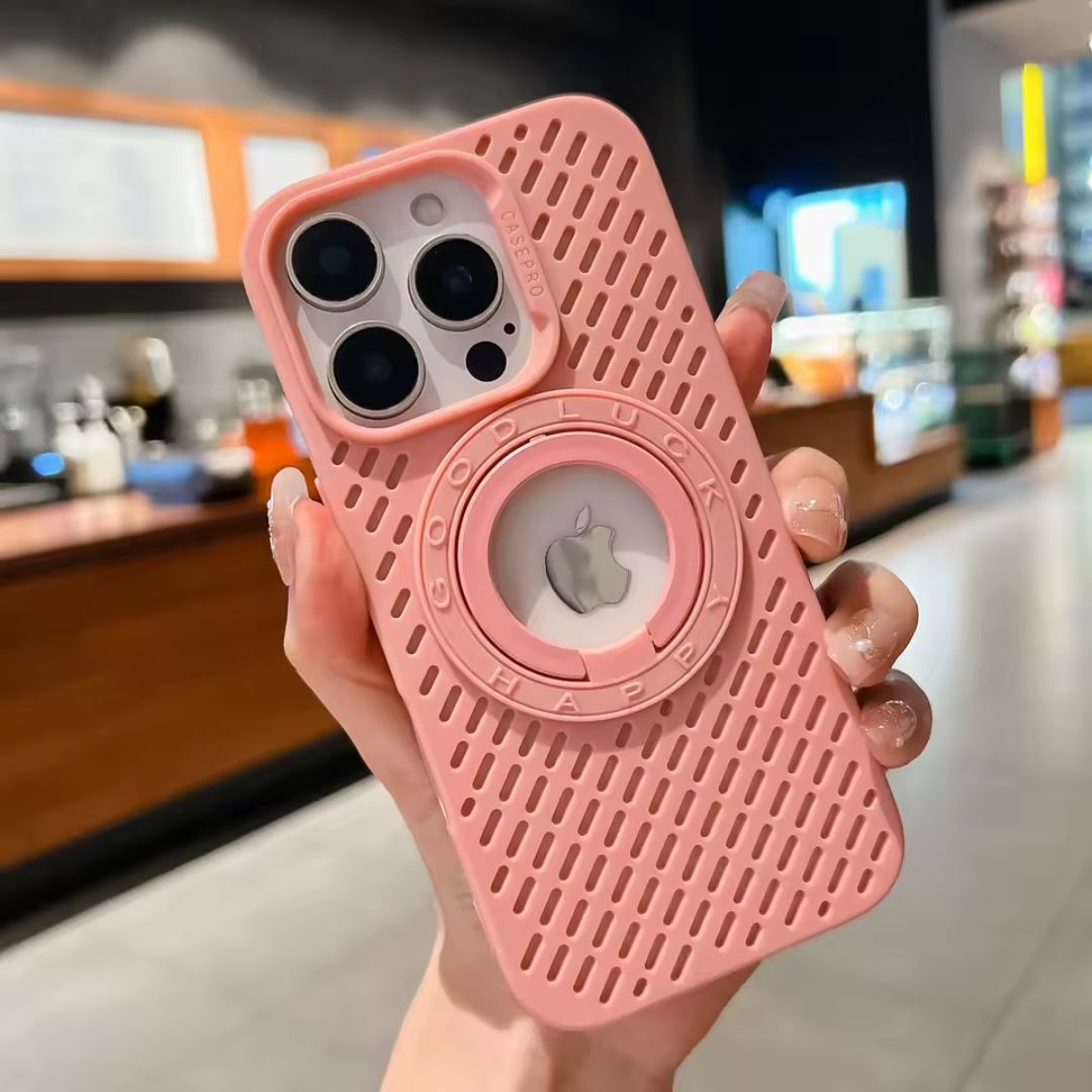 Case iPhone Macia com Detalhes Vazados, MagSafe e Suporte de Apoio