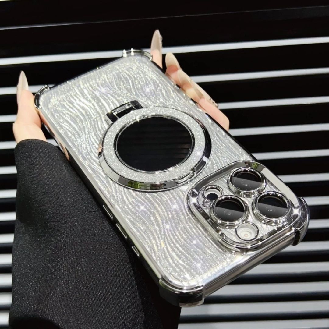 Case iPhone Glitter Diamante com Espelho