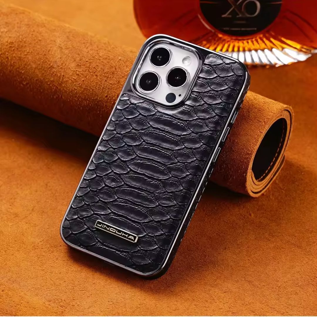 Case iPhone de Couro Premium com Detalhes