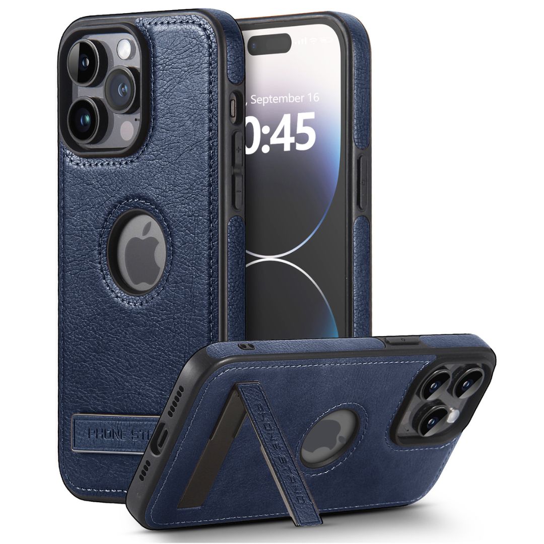 Case iPhone em Couro Destaque Logo