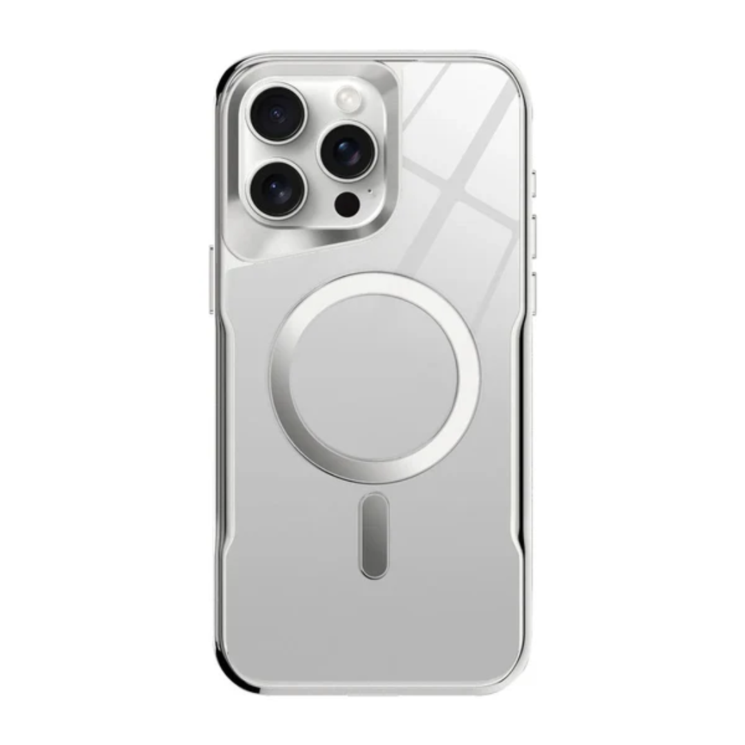 Case iPhone Magnética Transparente com Proteção Reforçada