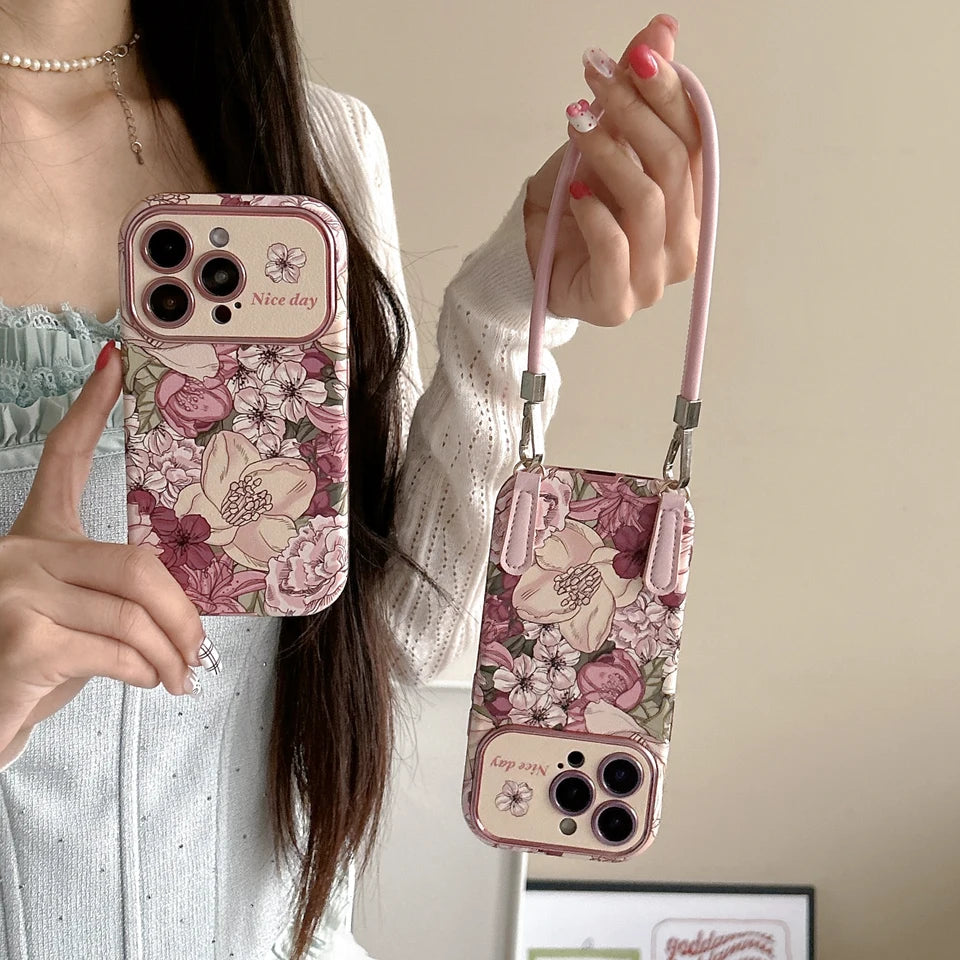 Case iPhone Jardim Romance proteção das câmeras