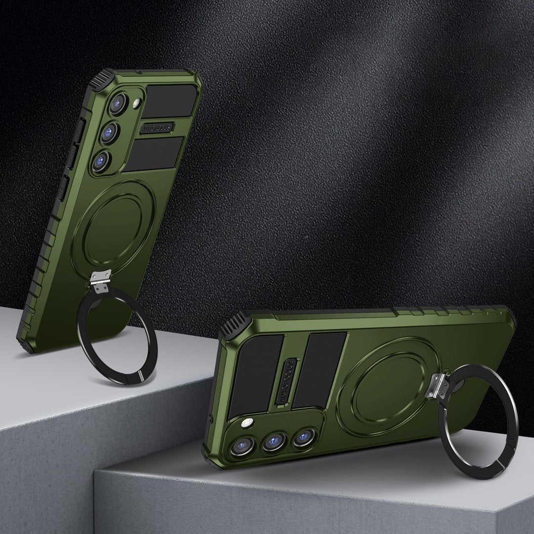 Capa de Proteção Magnética Dobrável para Samsung: Suporte e Carregamento Sem Fio