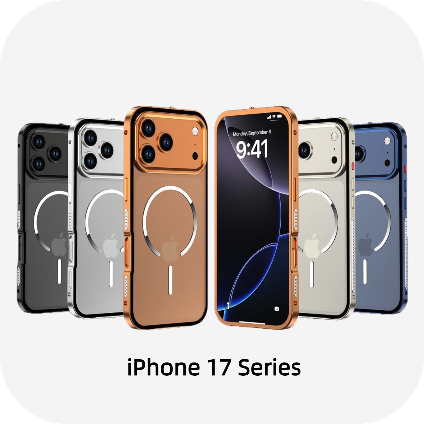 Capa Magnética LEKCASE iPhone 17/16: Armadura Metálica Fosca com Super Proteção