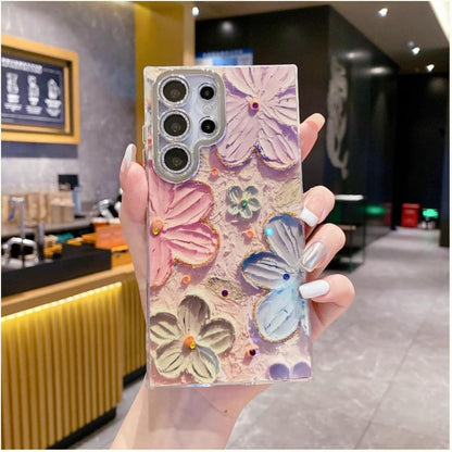 Case Samsung Retro Pintura a Óleo Floral