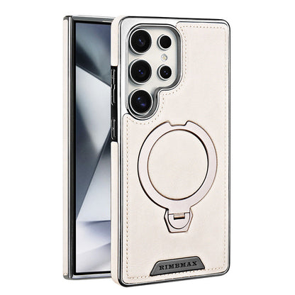 Capa Premium LEKCASE Textura Couro Elegante Suporte Magnético 360° Proteção Samsung