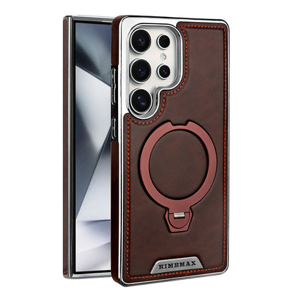 Capa Premium LEKCASE Textura Couro Elegante Suporte Magnético 360° Proteção Samsung
