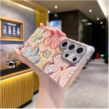 Case Samsung Retro Pintura a Óleo Floral