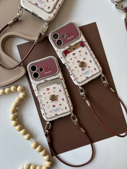 Case iPhone Jardim Liberty com Porta-Cartão e Alça