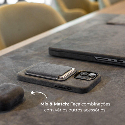 Case iPhone Alcantara - Cinza Espacial