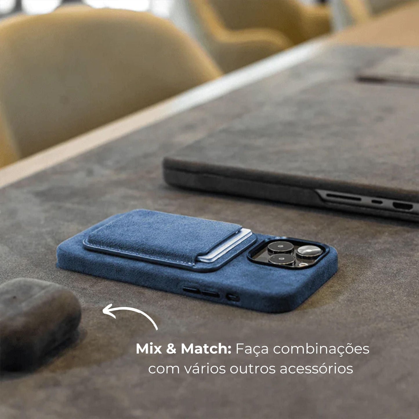 iPhone Case Alcantara - Azul Oceano