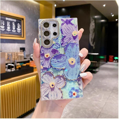 Case Samsung Retro Pintura a Óleo Floral