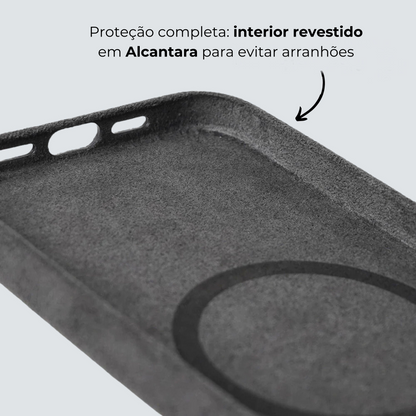 Case iPhone Alcantara - Cinza Espacial