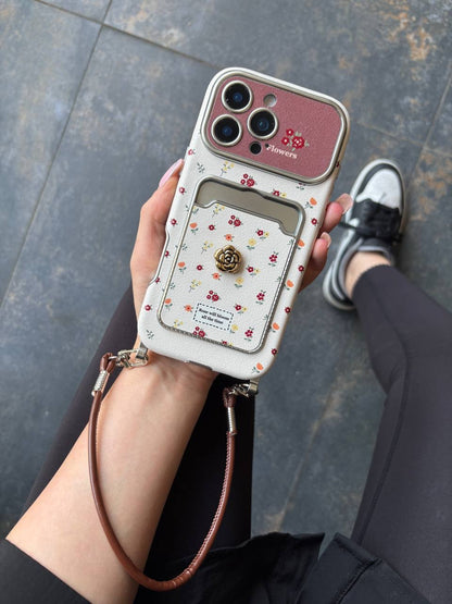 Case iPhone Jardim Liberty com Porta-Cartão e Alça