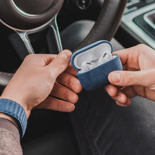 Case AirPods Alcantara - Azul Oceano