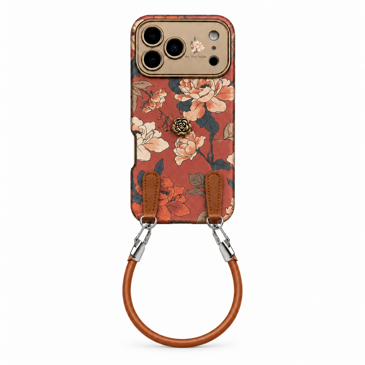 Case iPhone Jardim Rosé com Alça