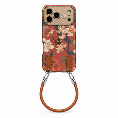 Case iPhone Jardim Rosé com Alça