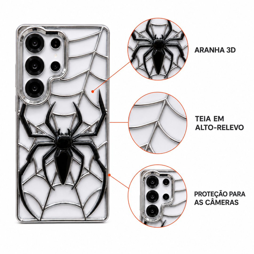 Case Samsung Aranha Chrome 3D