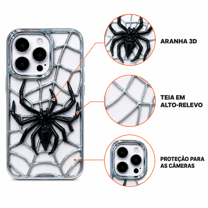 Case iPhone Aranha Chrome 3D