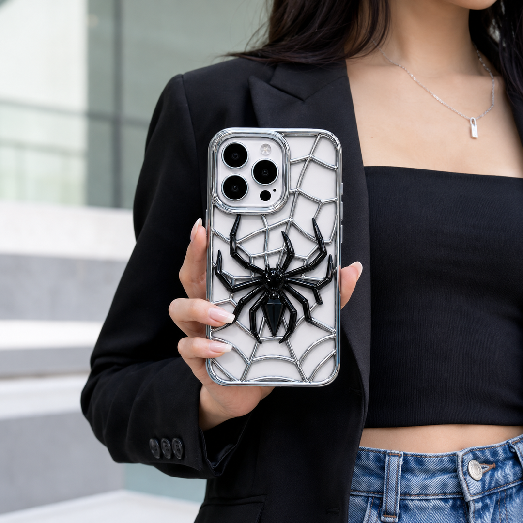 Case iPhone Aranha Chrome 3D