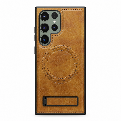 Case Samsung Couro com Suporte e Carregamento Sem Fio