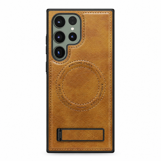 Case Samsung Couro com Suporte e Carregamento Sem Fio