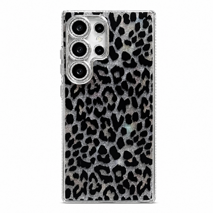 Case Samsung Leopardo com Corrente Cristal Elegante
