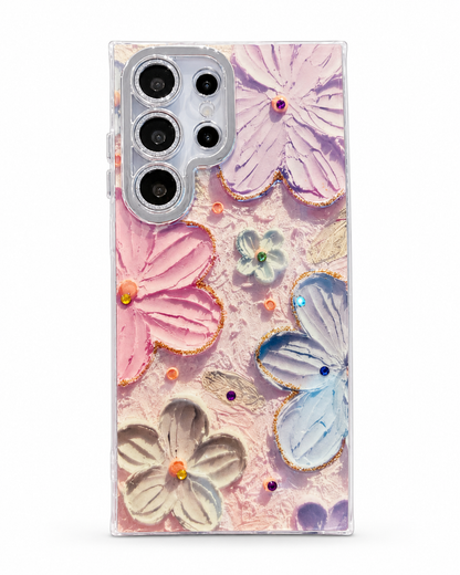 Case Samsung Retro Pintura a Óleo Floral