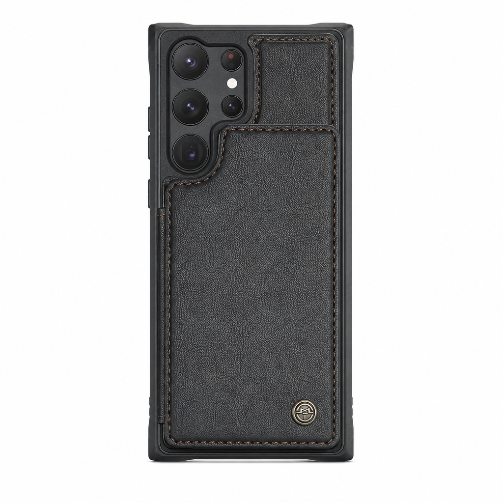 Case Samsung de Couro Multifuncional Premium Antifurto RFID