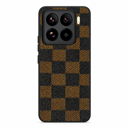 Case Xiaomi de Couro Xadrez