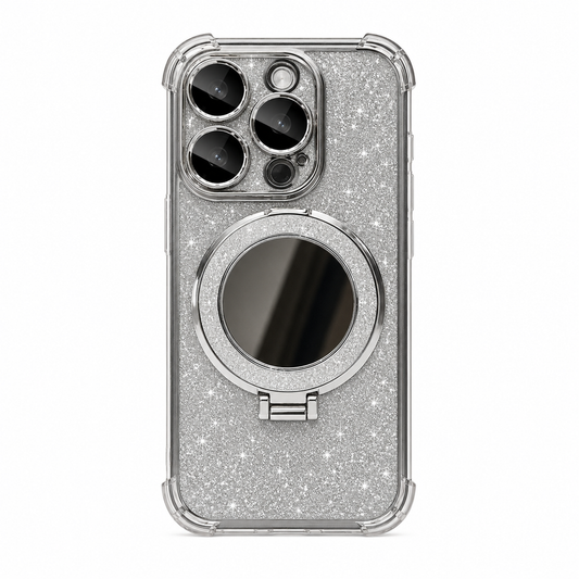 Case iPhone Glitter Diamante com Espelho
