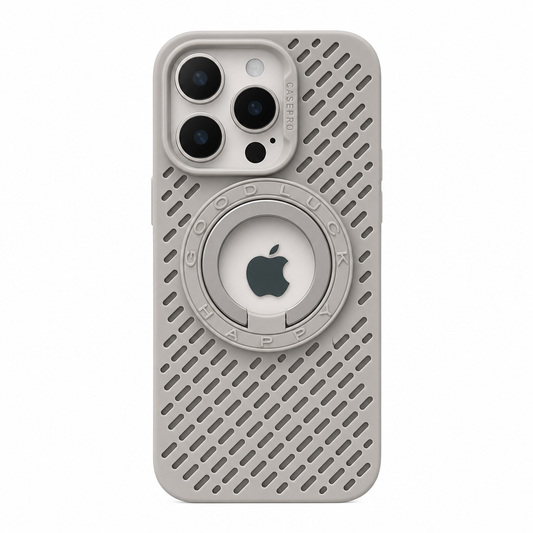 Case iPhone Macia com Detalhes Vazados, MagSafe e Suporte de Apoio