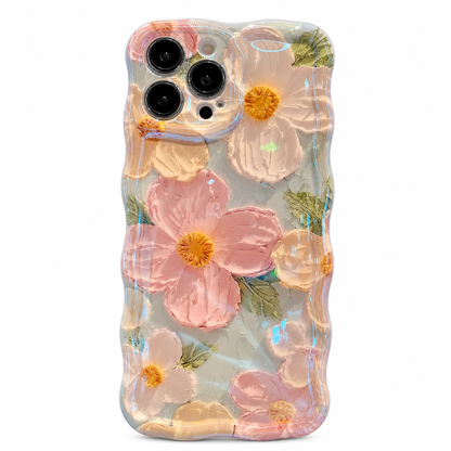 Case iPhone Retro Pintura a Óleo Floral