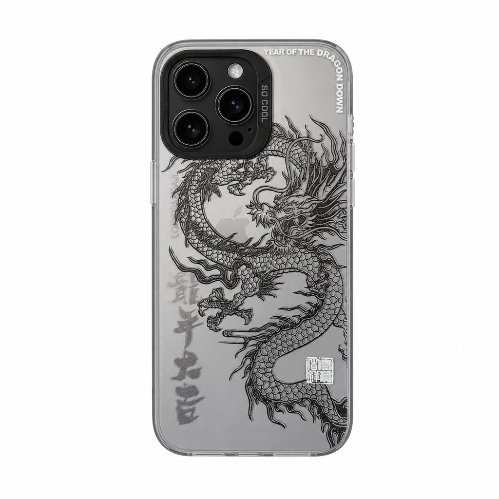 Case iPhone Silicone Design Dragão Chinês