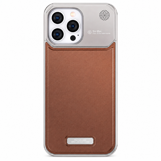 Case iPhone de Alumínio e Couro - Fina e Leve