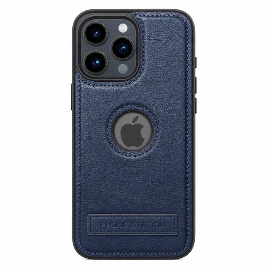 Case iPhone em Couro Destaque Logo