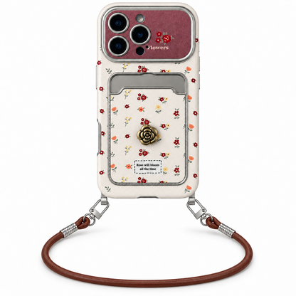 Case iPhone Jardim Liberty com Porta-Cartão e Alça