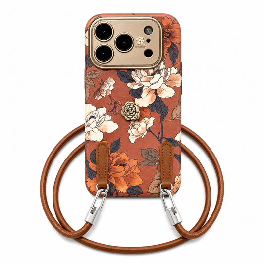 Case iPhone Jardim Rosé com Alça