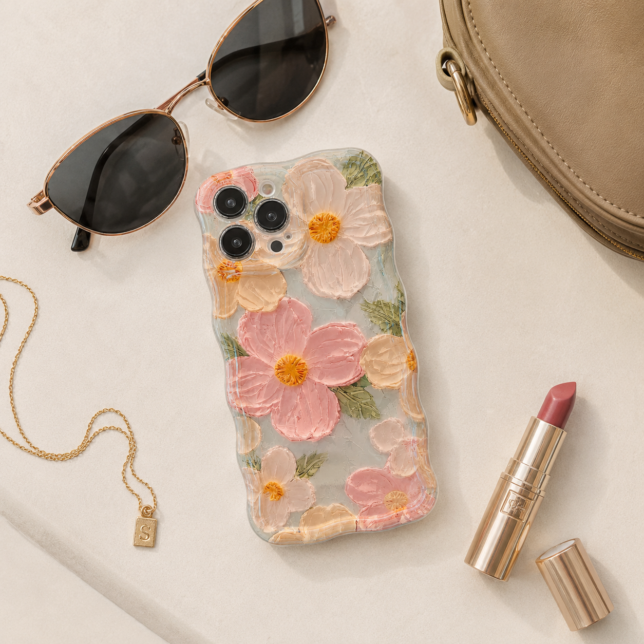 Case iPhone Retro Pintura a Óleo Floral