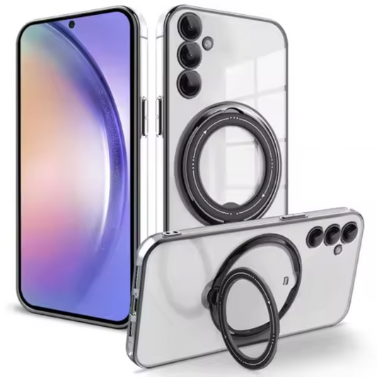 Case Samsung Transparente HD Suporte Dobrável Magnético (Linha A)