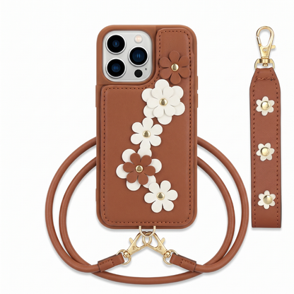 Case iPhone Jardim Margarida com Alça e Cordão