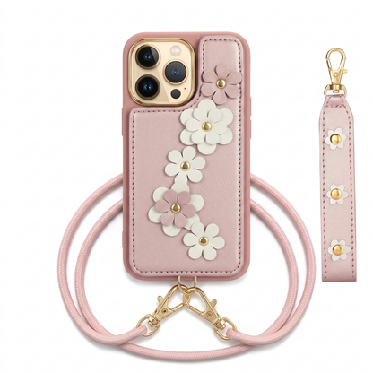 Case iPhone Jardim Margarida com Alça e Cordão